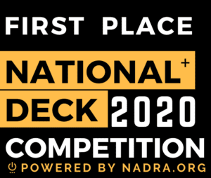 2020 NADRA National Deck Competition Logo First PLACE WINNER on black